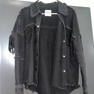 Zara Black Denim Jacket